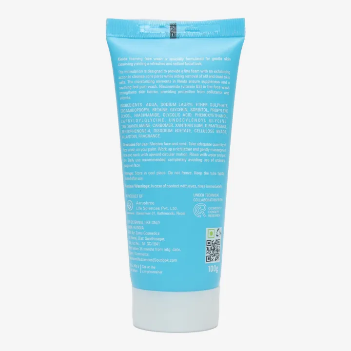 Kleida%20Foaming%20Face%20Wash%20100g%20%7C%20For%20Acne%20Prone%20Skin%20%7C%20Gentle%20Pore%20Cleansing%20Soothing%20Effect%20-%20Image%203