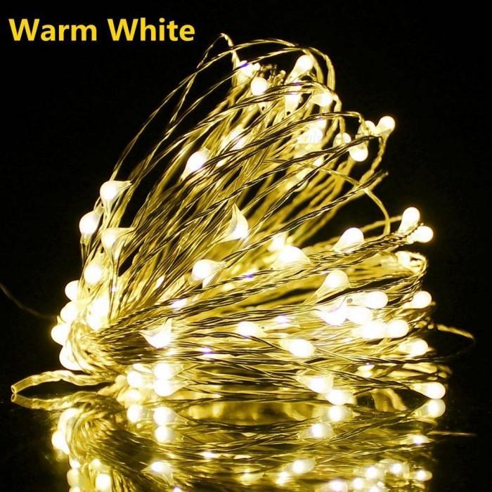 100 Led, 10 Meter Water Proof Starry Lights, Warm White Wine Bottles, Glass Twinkle Light Lamp, Battery Operated Starry Fairy Lights