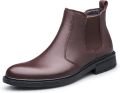 New Brown Leather Classic Ankle Boots. 