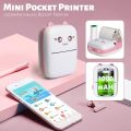Mini Portable Pocket Thermal Printer Wireless Bluetooth Printer. 