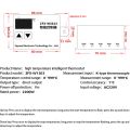 ZFX-W3013 Smart Controller Waterproof High Temperature Seal Potting K-Type Thermocouple Sensor 0-999℃ Probe. 