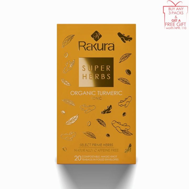 Rakura Organic Turmeric Tonic 20TB | Prime Super Herbs | Caffeine Free ...