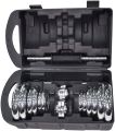 York Chrome Coated 20KG Adustable Dumbbell Set. 