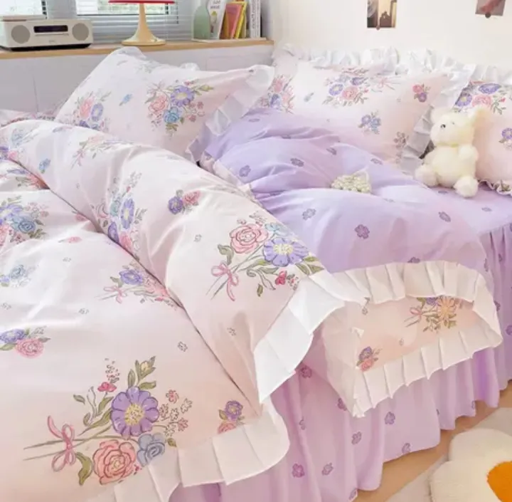 Bed%20Set%20Bedding%20Set%20Four%20Piece%20Set%204%20pcs%20set%20for%20Bedroom%20Bedset%20King%20Size%202m%20Bedroom%20Set%20Blanket%20Cover%20+%20Bedsheet%20+%202%20Pillow%20Covers%20Aloe%20Vera%20Cotton%20Cute%20Floral%20Animal%20Pattern%20Colorful%20Ideal%20for%20gift%20Children%20Girl%20Bedroom%20Set%20Machine%20Washable%20200*230%20-%20Image%207