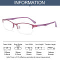 Metal Reduces Eye Strain Half Frame Myopia Glasses Prescription Eyeglasses Computer Goggles Short-sighted Eyewear. 