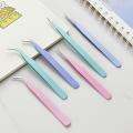 RHS Online Macaron Color Stainless Steel Curved Tweezers Tape Stickers Scrapbooking DIY Tools Accessories. 