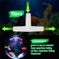 Plastic Tee Shape Aquarium 3-Way Air Valve Connectors 10 Pcs White. 