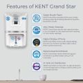 KENT Grand Star RO Water Purifier  Multiple Purification Process | RO + UV + UF + TDS Control + UV LED Tank | 9L Tank | Zero Water Wastage | Digital Display. 