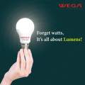 5W B22 WEGA Led Bulb 80% Energy Saving Daylight - White 5 watt. 