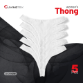 Livingtex Premium White Thongs For Women- 5 Pcs. 