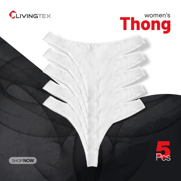 Livingtex%20Premium%20White%20Thongs%20For%20Women-%205%20Pcs%20-%20Image%205