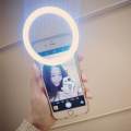 LED Ring Light Selfie Night Flasher for IPhone 7/ Samsung/ Xiaomi Smart Phone (Include AAA Batteries ). 