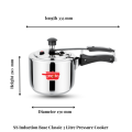 Presto Stainless Steel Classic Inner Lid Pressure Cooker 3 Litre - Induction Compatible. 