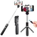 3 In 1 Adjustable Multifunctional Selfie Stick And Adjustable Tripod With Bluetooth Remote(R1S). 
