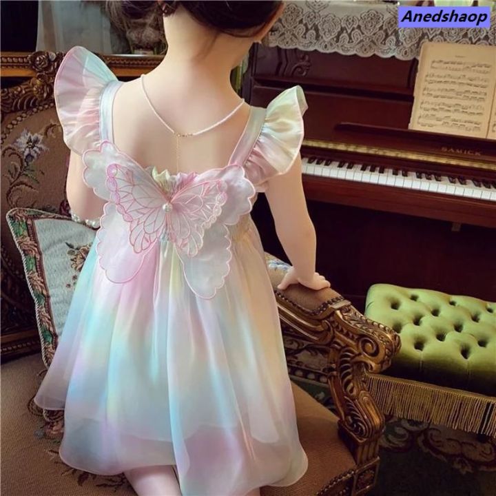 NEW%20Anedshaop%20Portable%20New%20Summer%20Cute%20Girls%20Princess%20Dress%20Gradient%20Rainbow%20Butterfly%20Decoration%20Mesh%20Dress%20For%20Girls%20Kids%20Party%20Prom%20Gown%20Clothes%20-%20Image%204
