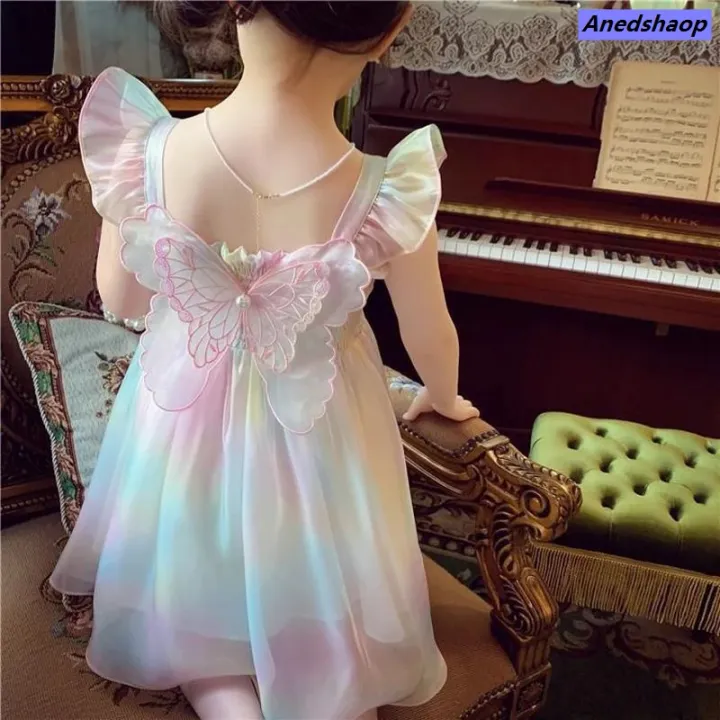 NEW%20Anedshaop%20Portable%20New%20Summer%20Cute%20Girls%20Princess%20Dress%20Gradient%20Rainbow%20Butterfly%20Decoration%20Mesh%20Dress%20For%20Girls%20Kids%20Party%20Prom%20Gown%20Clothes%20-%20Image%204