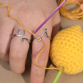 Yarn Ring Crochet Cat Ears Rings Adjustable Size Tension Ring Beginner Crocheting Knitting Ring Regulator Tool for Finger. 