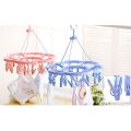 Plastic Foldable Hanging Clothes/Diaper Dryer Rack Laundry Peg 15 Clip Hanger. 