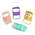 Mini Chair Shape Mobile Phone Stand Portable Cute Colorful Adjustable Folding Stool Lazy Phone Desktop Holder For Cell Phone Queena. 