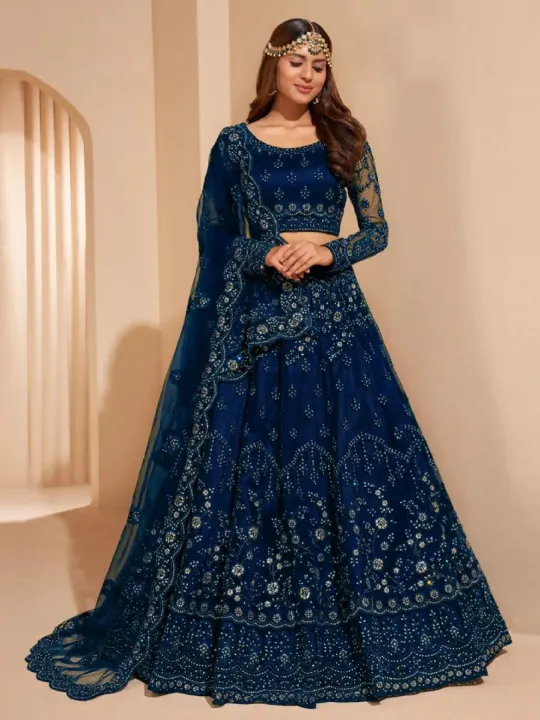 Lehenga%20Choli%20For%20Women%20All-Season%20Net%20Fabric%20Stitched%20Embroidered%20Traditional%20Style%20Multiple%20Colors%20-%20Image%202
