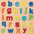 Toys World | Colorful 3D Wooden English Alphabets Capital Letter (A–Z) Blocks Board – Early Learning & Teaching Toy for Babies & Toddlers (Size: 20 x 20 cm). 
