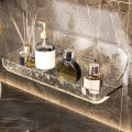 Acrylic Transparent Storage Rack Bathroom Wall Mounted Punch Free Storage Tray DUJU. 