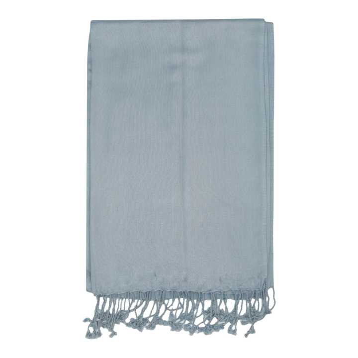 Grey Color Pashmina Plain Shawl For Women
