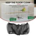 Bird Cage Cover Seed Catcher Birdcage Nylon Mesh Net Cover Skirt Guard (Black). 