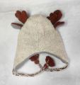 Woolen Hand Knite Animal Ear Flap Hat/Cap Topi For Men. 