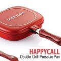 Red/Black Happy Call Non Stick Double Sided Fry/Grill Pan. 