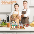 Kitchen Cabinet Organizer- Bamboo 3-Layer Adjustable Spice Rack. 