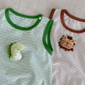 2025 spring baby cotton thin sleeveless one-piece ha coat 0-3 years old baby Korean version fashion. 