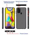 Samsung Galaxy M21 2021 / M21 / M30S | Smoke Transparent with Camera Protection | Black. 