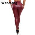 Wenefang Fashion Faux Leather Pants Women High Waist Pu Leggings Thin Velvet Original Trousers with Pockets Autumn Winter Female Clothing New. 