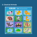 Nechibaby-3D EVA Foam Sticker Puzzle Game 12pcs Per Set Foam Sticker Set DIY Cartoon Stickers Toys For Kids 3+ Years Education For Children. 