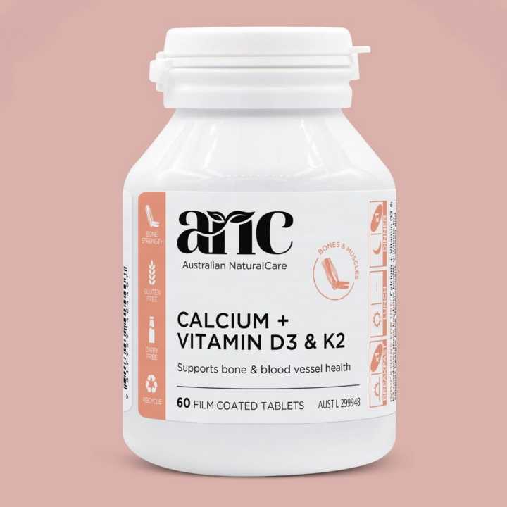 ANC Calcium + Vitamin D3 & K2, 60 Tabs