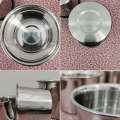 Extra Thick Box Stainless Steel Commercial Barrel Cylinder Seasoning Bowl Lard Oil Jar Flavor Cup Kitchen with Lid. 