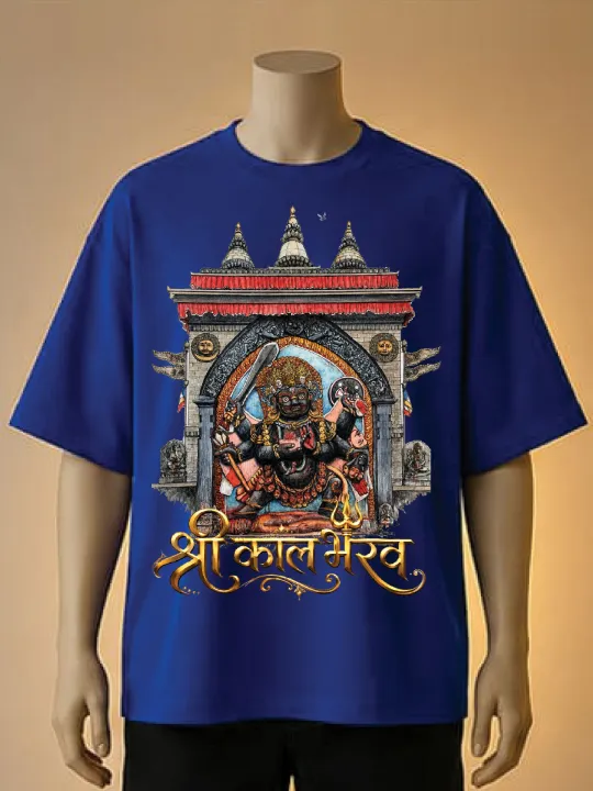 Shree%20Kaal%20Bhairav%20Temple%20Printed%20T-Shirt%20%E2%80%93%20White,%20blue,%20black%20-%20Image%202
