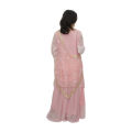 Baby Pink Beautiful Embroidery Work Sarahara Set For Women. 