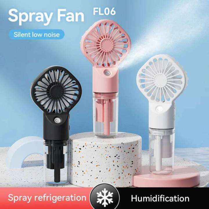 F3 Handheld Spray Fan - Large Wind, Mini Air Conditioner, Humidifier with Water Refill & Portable Design