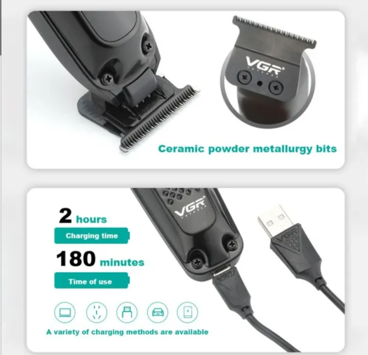 VGR%20V%20972%20Sculpting%20Hair%20Trimmer%20LCD%20Digital%20Display%20Electric%20Rechargeable%20Electric%20Clipper%20-%20Image%206
