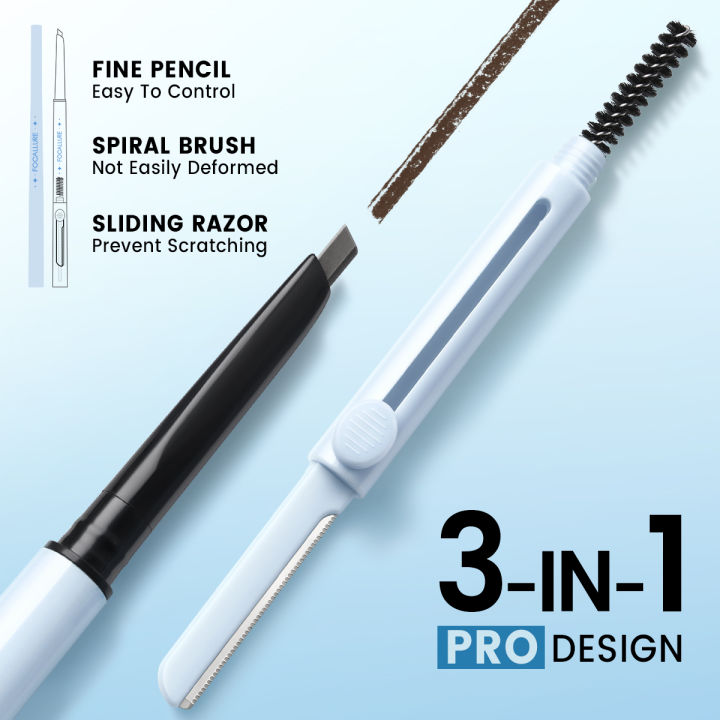 FOCALLURE%203%20Colors%20Eyebrow%20Pencil%20Waterproof%20Long-lasting%203%20In%201%20Ultra%20Fine%20Triangle%20Eye%20Brow%20Makeup%20Cosmetics%20-%20Image%203