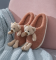 Teddy Bear Girls Slippers – Plush Memory Foam Winter House Shoes, Slip-On with Fluffy Fur. 