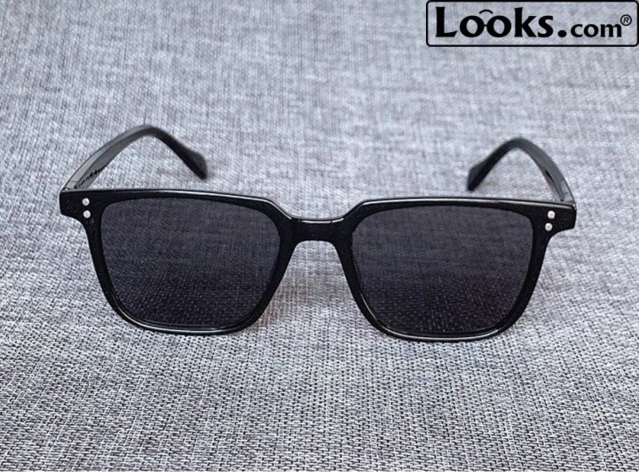 Korean%20Trendy%20Classice%20Unique%20Design%20Black%20Rimless%20Square%20Sunglasses%20For%20Men%20-%20Image%205