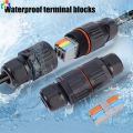 1Pc IP68 Electrical Waterproof Dustproof Connector Wire Cable 2/3 Pin Plug Straight Quick Push in Terminal Block Conductor Connector. 