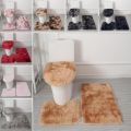 Cosme Non-slip Bath Rugs Luxurious 3-piece Bathroom Rug Set with Non-slip Backing Soft Microfiber Bath Mat U-shaped Contour Mat for Homes. 
