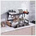 Single Layer Dish Drainer Holder Stainless Steel Kitchen Rack. 