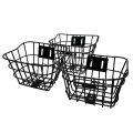 High Quality Easy To Install Bicycle Rear Basket Metal Fixed Durable Bike Rear Basket Adjustable Black Backpack Storage Children's Folding Bike Accessories. 