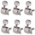 Kqueebee 6Pcs Semiclosed String Tuning Pegs Machine Heads Tuners 3L for Electric Acoustic Guitar Parts Replacement Accessories. 