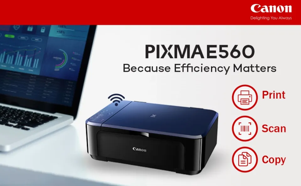Canon Pixma E560 Auto-Duplex and Wireless In Inkjet Colour